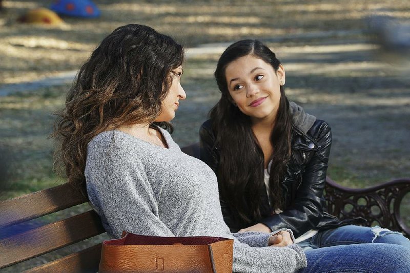 Jenna Ortega (right) is being groomed as the Next Big Thing from Disney. Here she plays a scene with Cerina Vincent, her mom on the new family comedy Stuck in the Middle.
