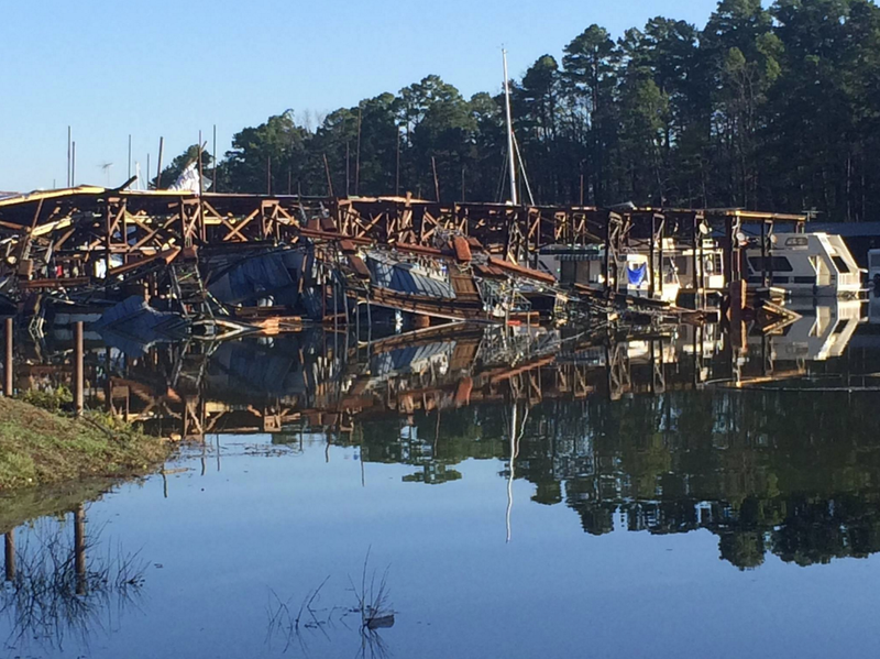 Storm damage at Mountain Harbor Resort in Montgomery County. 