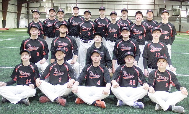 TIMES photograph by Annette Beard The Pea Ridge Blackhawk Baseball for 2016 team is comprised of Zaine Holley, Chandler Tidwell, Brandt Carr, A.J. Anderson, Jakota Sainsbury, Tyler Odell, Garrett King, Cole Wright, Westin Church, Hunter Gaston, Eric Hankins, Carson Rhine, Bryce Beckman, Gage Cawthon, Hayden Holtgrewe, Corbin Anderson, Will Feemster and Landon Allison. Statisticians are Ethan Burton and Peyton Losey. John King is head coach, Matt Easterling is assistant coach.