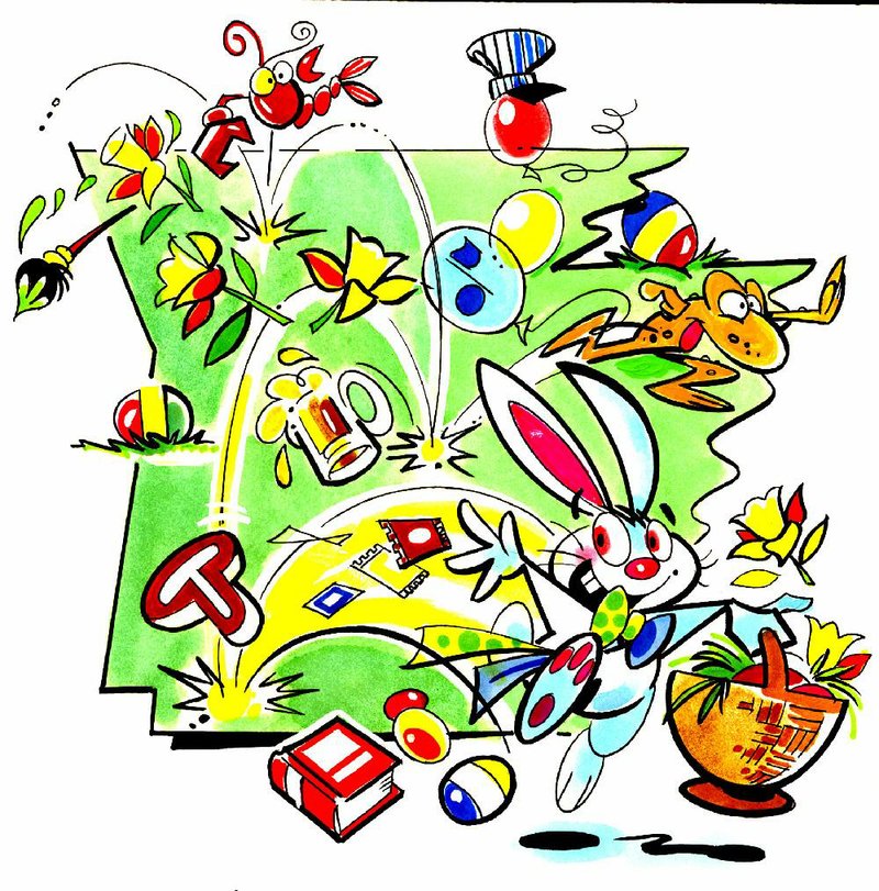 Arkansas Democrat-Gazette Easter and festivals illustration. 