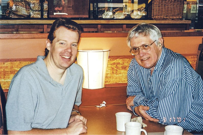 Brian Walter, left, and Donald Harington had a complex relationship that led to Harington including Walter in
two of his novels and Walter making two documentary films about Harington.