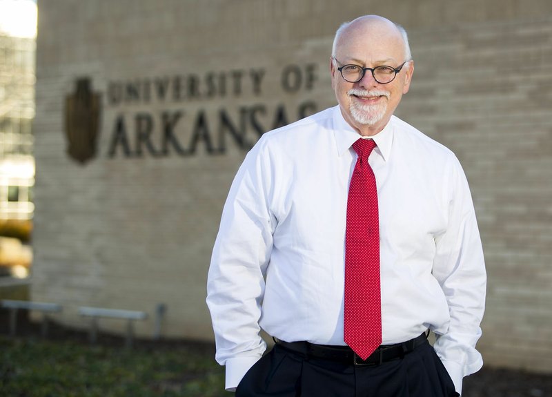 Joseph Steinmetz, chancellor of the University of Arkansas, photographed on Jan. 29 on the Fayetteville campus.
