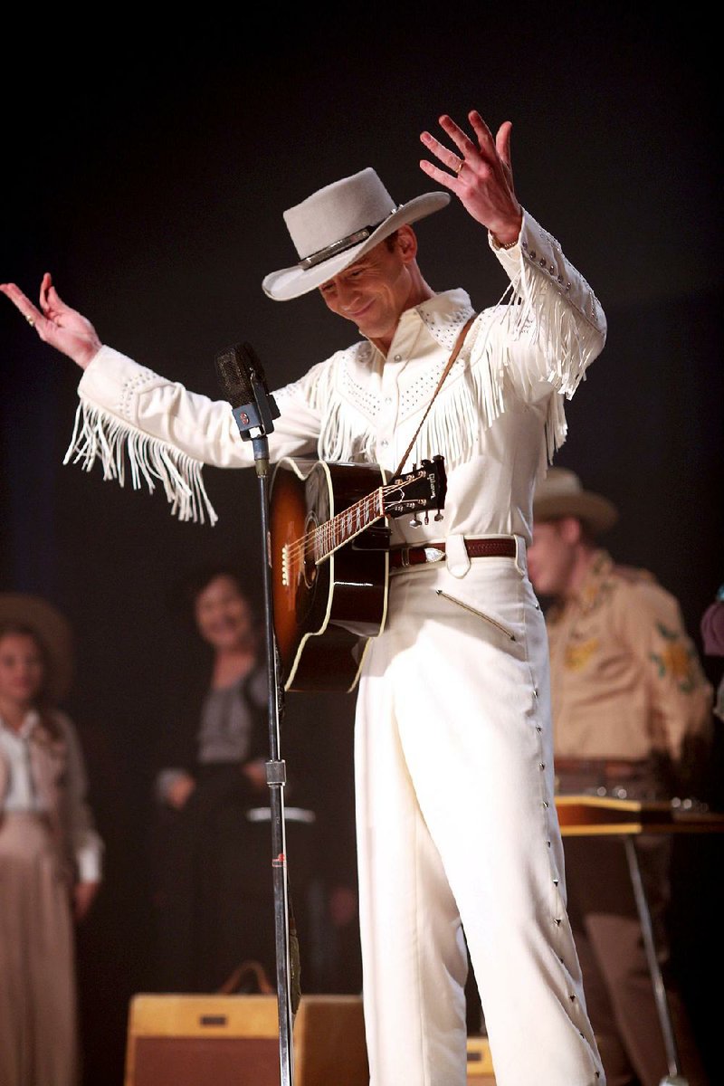 Hank Williams (Tom Hiddleston) is the living embodiment of country music in Marc Abraham’s bio-pic I Saw the Light.
