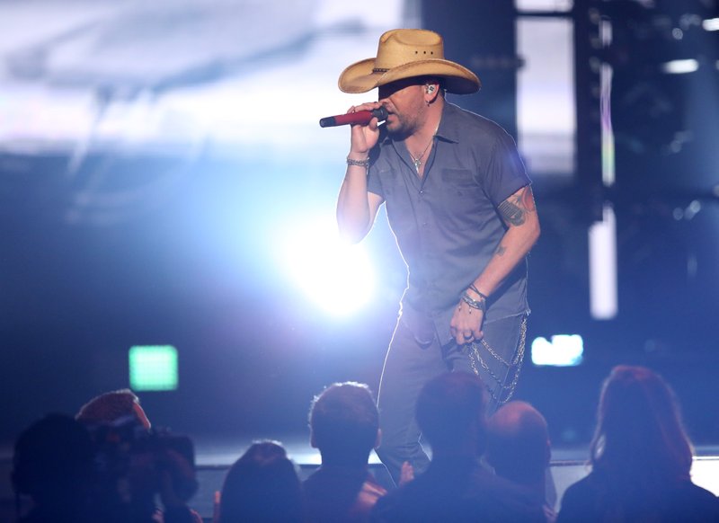 Jason Aldean performs Lights Come On at the 51st annual Academy of Country Music Awards at the MGM Grand Garden Arena on Sunday, April 3, 2016, in Las Vegas. (Photo by Matt Sayles/Invision/AP)