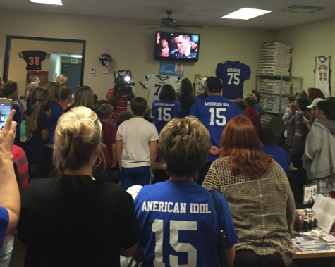 About 85 people attended a watch party Thursday at Larry's Pizza in Malvern to see resident Trent Harmon named the final winner of American Idol. 
