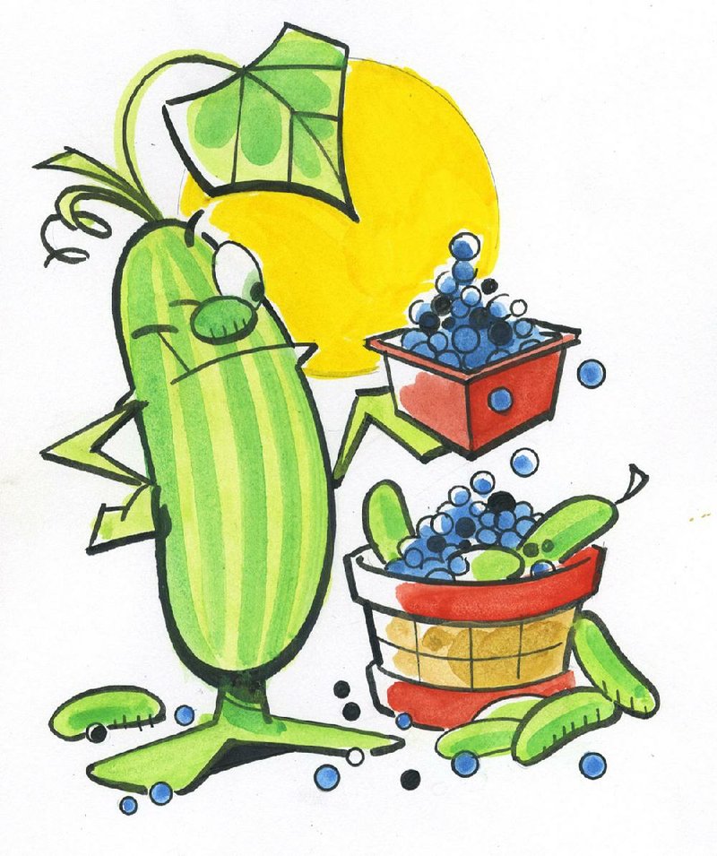 Arkansas Democrat-Gazette cucumbers illustration.