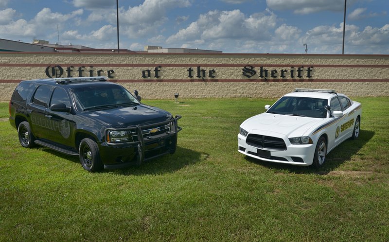 Patrol vehicles in front of the Benton County Sheriff's Office, June 25, 2015