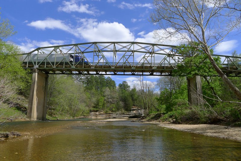 The Arkansas Highway and Transportation Department plans to tear down this 85-year-old bridge over the Buffalo National River in Newton County after a new bridge is built. 