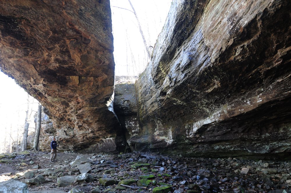 Hiking is easy, scenic at Alum Cove Natural Bridge