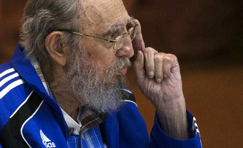 Fidel Castro addresses delegates Tuesday, the last day of the Cuban Communist Party congress in Havana. 