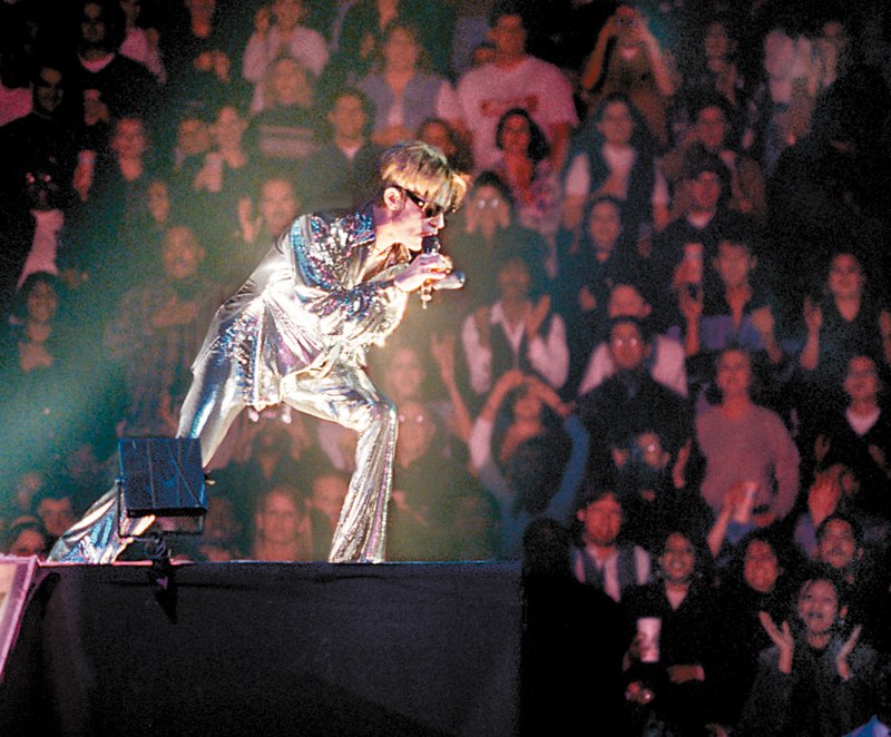 Prince performs at Little Rock's Barton Coliseum in this 1998 file photo.