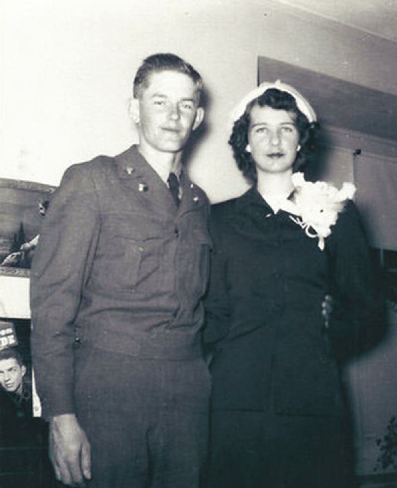 Walter and Mary Daves on their wedding day, April 1, 1951