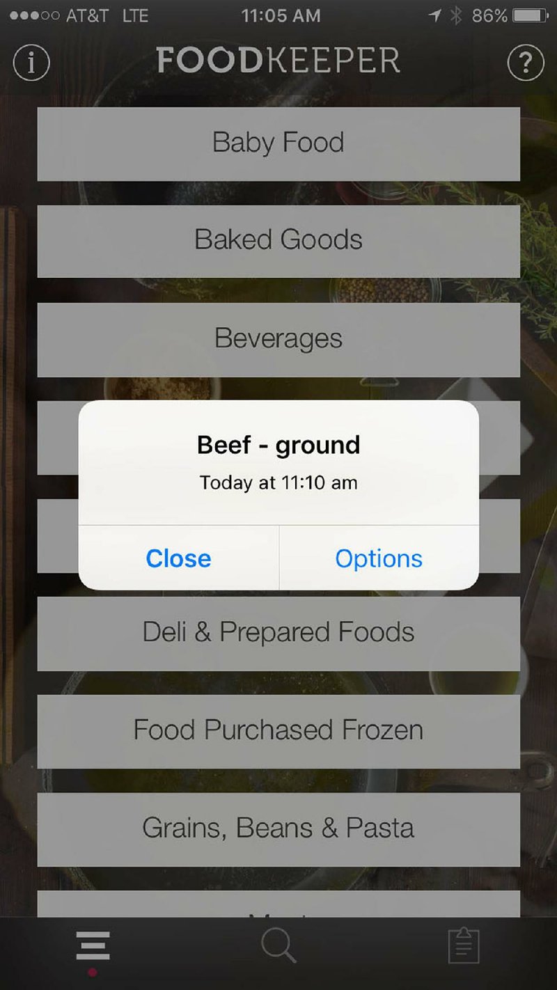 The FoodKeeper app

