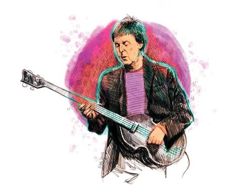 Arkansas Democrat-Gazette Paul McCartney illustration.