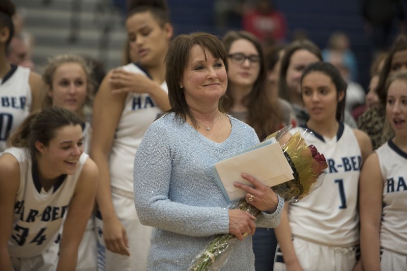 Springdale Har-Ber girls basketball coach Sandy Wright resigned Thursday.