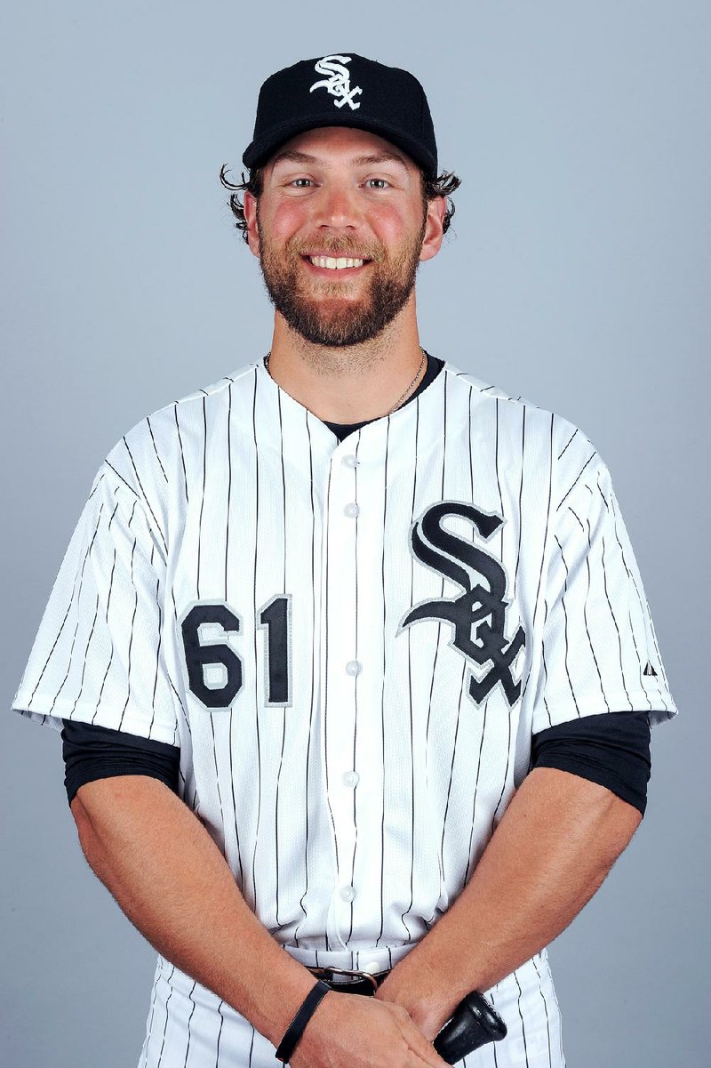 Kevan Smith #61 of the Chicago White Sox poses during Photo Day on Saturday, February 27, 2016 at Camelback Ranch in Glendale, Arizona.  