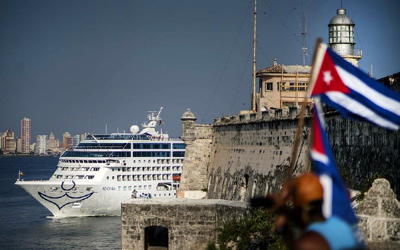 Carnival’s Adonia cruise ship arrives in Havana on Monday morning.
