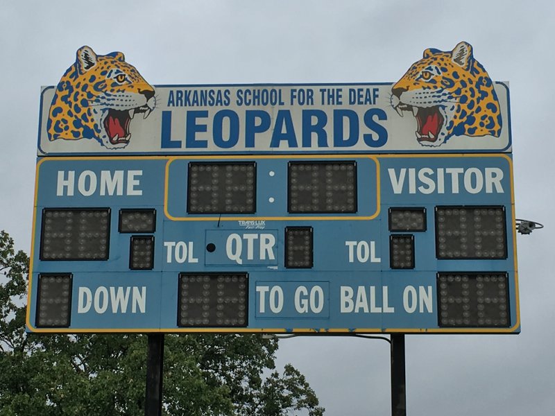 The Arkansas School for the Deaf scoreboard.