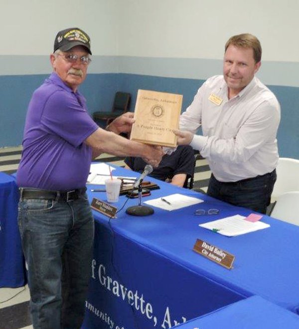 Gravette holds Purple Heart proclamation ceremony