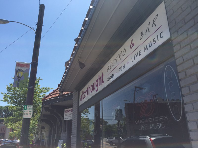 The Afterthought Bistro & Bar will close Wednesday, May 18, the restaurant said. 