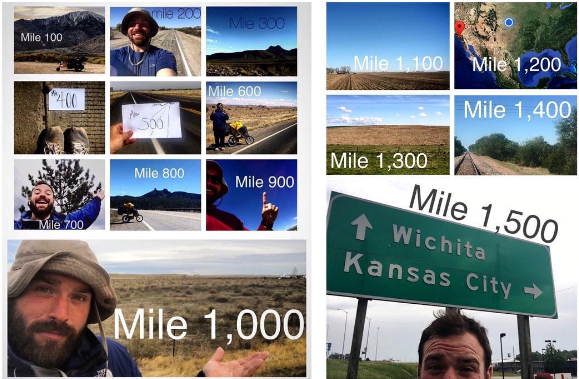 Little Rocker Ben Davis has amassed an online following through Instagram, his blog and a Reddit discussion board as he walks from Los Angeles to Boston. 