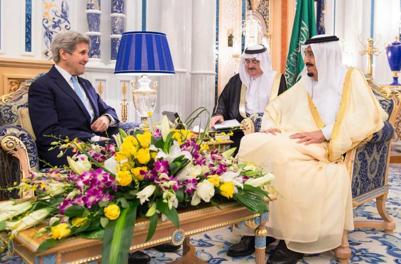 Secretary of State John Kerry meets Sunday with Saudi Arabia’s King Salman in Jiddah, Saudi Arabia, to discuss conflicts in several countries in the region.