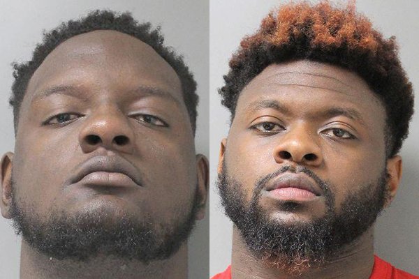 Alabama starting offensive lineman Cam Robinson, left, and reserve defensive back Laurence Jones, right, are seen in undated photos provided by the Ouachita Parish, La., Sheriff's Office. Robinson and Jones were arrested and booked Tuesday, May 17, 2016, on drug and weapons charges. Ouachita Parish Sheriff’s records show Robinson, a two-year starter who is entering his junior season, has been booked with misdemeanor carrying of a weapon in the presence of narcotics and felony possession of stolen firearms. Jones, also a rising junior, has been booked with misdemeanor carrying a weapon in the presence of narcotics. (Ouachita Parish, La., Sheriff's Office via AP)