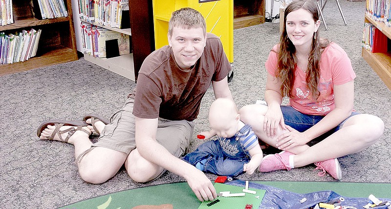 Photo submitted A new family came and discovered what fun it is to spend time at the Bella Vista Public Library.