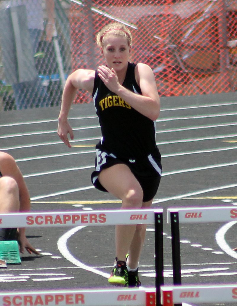 COURTESY PHOTO BY TRACY WALKER Senior Ashley Cox is expected to become the first Prairie Grove High School athlete to compete in the Arkansas Heptathlon, which begins Wednesday at Cabot.