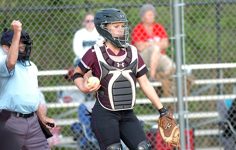 MIKE CAPSHAW ENTERPRISE-LEADER Lincoln&#8217;s Lexington Dobbs doubled and scored the winning run in a 1-0 victory against Bauxite at the state tournament. The junior catcher will be one of seven returning starters for the Lady Wolves next season.