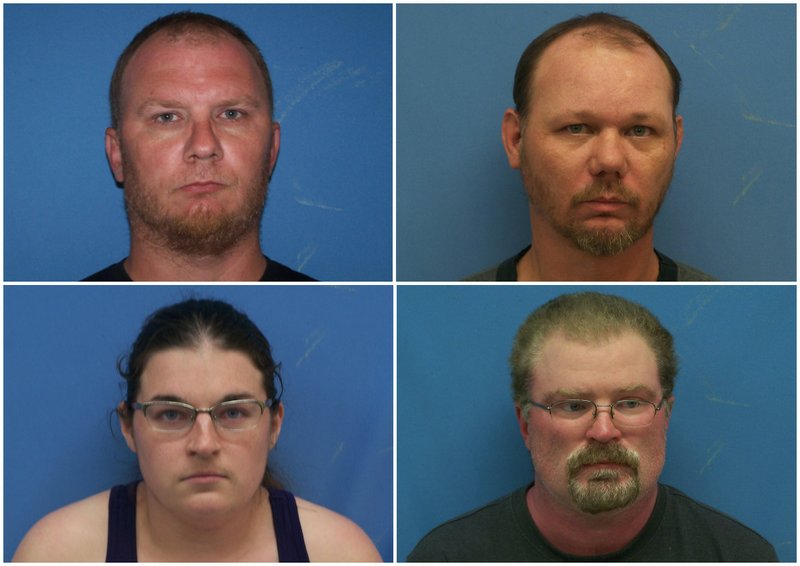 Paul Louis Myers, 41 (clockwise from top left); Kenneth Myers, 43; Autumn Wilkins, 24; and Christopher Wilkins, 39