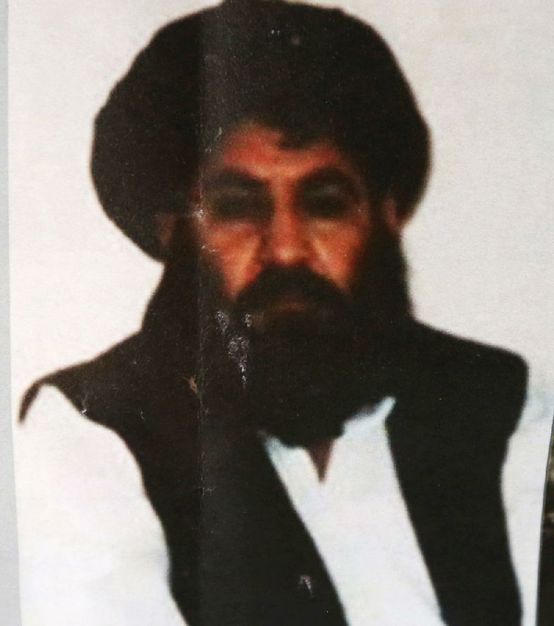 In this Saturday, Aug. 1, 2015 file photo, shows Taliban leader Mullah Mansour.  