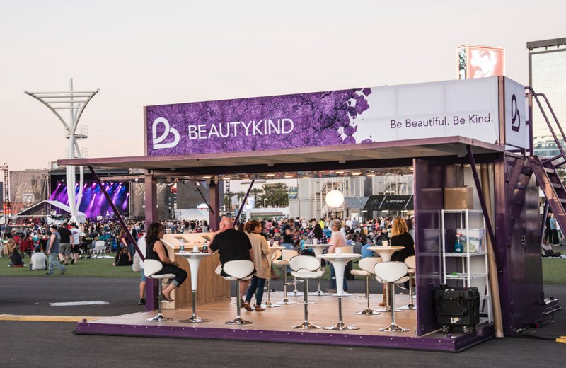 This photo provided by BeautyKind shows a BeautyKind popup at the Bloomingdale's outlet store in New York.  
