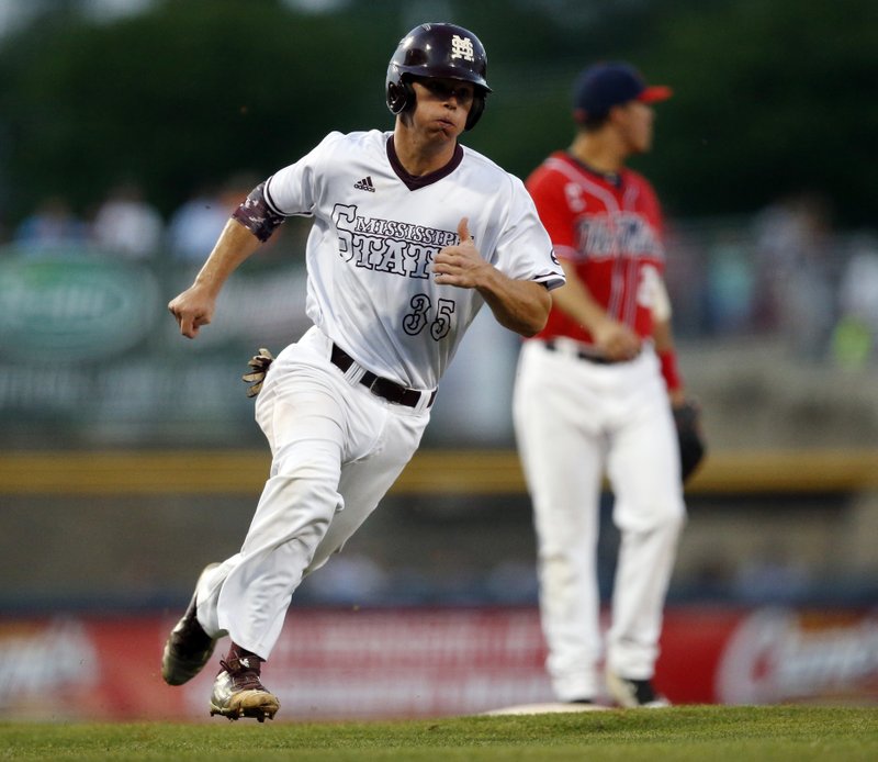 Mississippi State catcher Jack Kruger is batting .358 with 7 home runs and 38 RBI for the Bulldogs, who won this year’s SEC’s regular-season title after  nishing last a year ago.