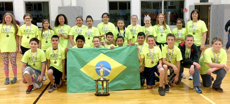Sixth-grade champions Photo submitted Siloam Springs Intermediate School recently had its Field Day with an Olympics theme. Each class chose a country to represent and competed in 12 events throughout the day. Teresa Bollwine&#8217;s class, which represented Brazil, won the sixth-grade championship. Each member of the class received medals and the class gets to keep a traveling trophy for the summer. Rusty Perkins&#8217; class earned the sportsmanship award for sixth grade.