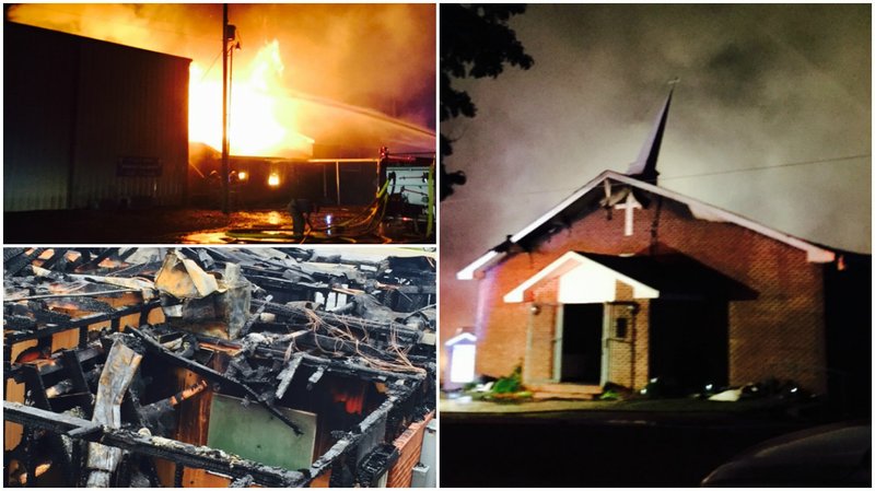 An overnight fire left Poyen Missionary Baptist Church in Arkansas destroyed. The cause of the blaze has not been determined, associate pastor James Green said.