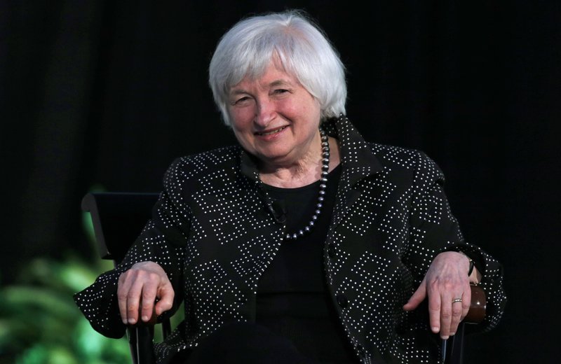 Federal Reserve Chair Janet Yellen smiles as she is asked a question regarding the economy and rates during a Radcliffe Day event at Harvard University in Cambridge, Mass., Friday, May 27, 2016.