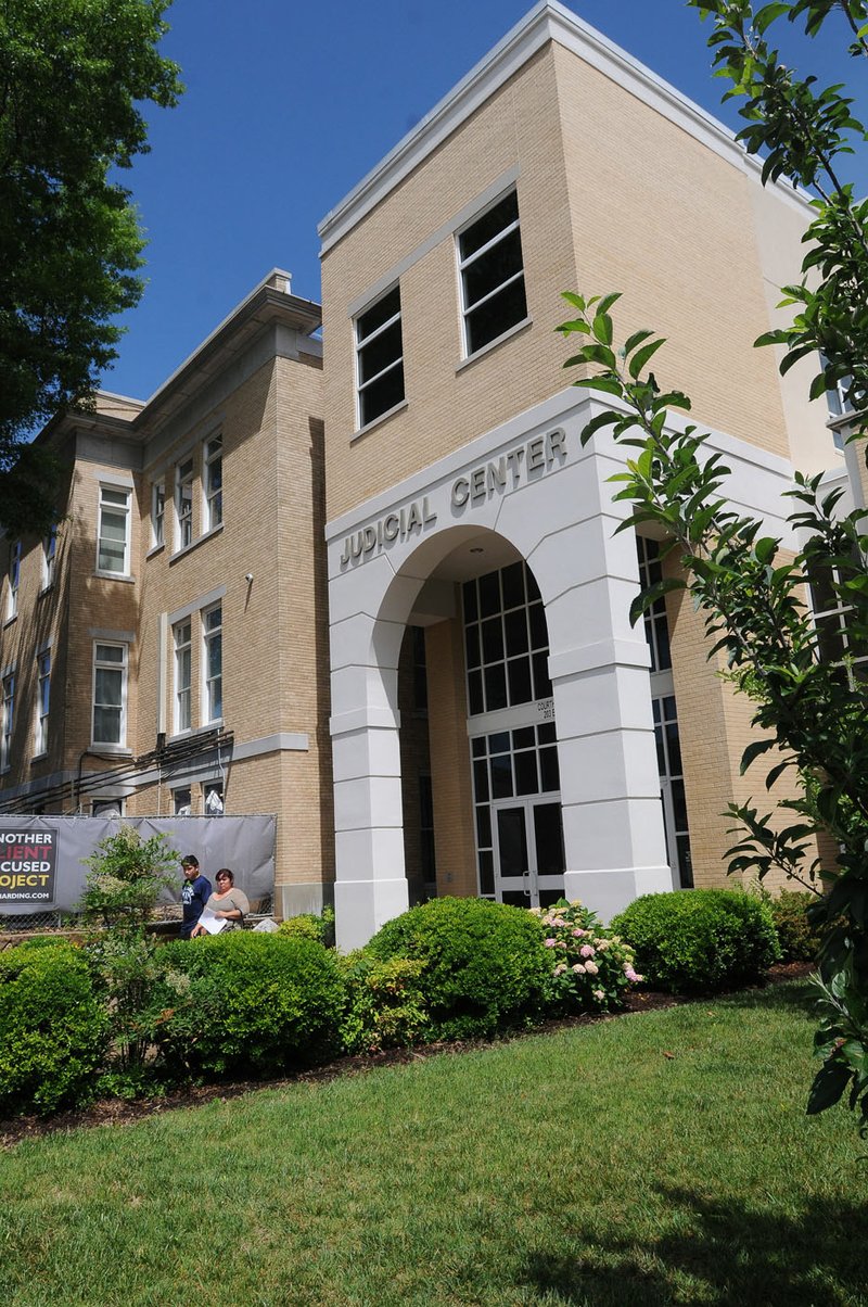 The south side of the Benton County Courthouse as seen Wednesday in downtown Bentonville.