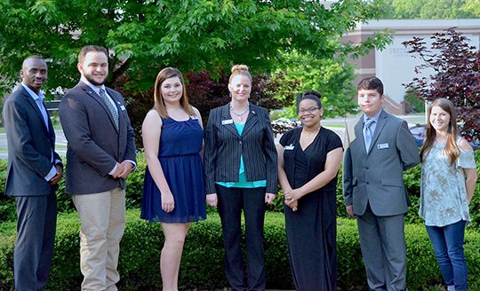 Submitted photo The National Park College Student Government Association hosted its "Passing the Gavel" ceremony this month to recognize the 2015-16 officer team and install seven new officers for 2016-17. Outgoing officers shared a list of activities and accomplishments from the past year. New officers, from left, are Edwin Angwenyi, at-large representative; Riley Goad, vice president; Katie Hardister, secretary; Michelle Godwin, president; Aaron Johnson, treasurer; Blas Cheairs Aguilar, at-large; and Lisa Lingo, at-large. Incoming officers were selected during a campuswide election in April. New officers will receive an orientation and leadership training during a summer retreat.