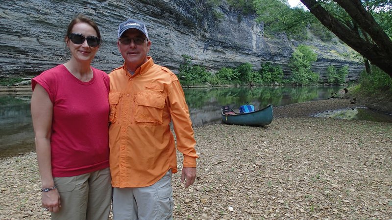 Lisa and Kevin Coakley on the War Eagle River.