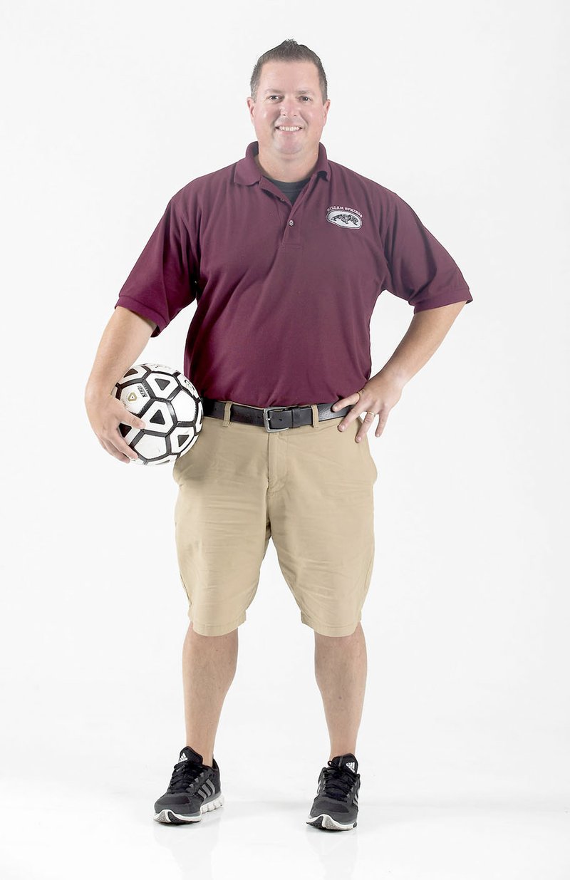 Jason Ivester/NWA Democrat-Gazette/ Siloam Springs head soccer coach Brent Crenshaw was named the Northwest Arkansas Democrat-Gazette&#8217;s Girls Soccer Coach of the Year for the 2016 season. Crenshaw, in his first season at Siloam Springs, guided the Lady Panthers to a 13-8-1 record overall and the program&#8217;s third straight Class 6A state championship. Crenshaw also led the Siloam Springs boys team to the Class 6A state title.