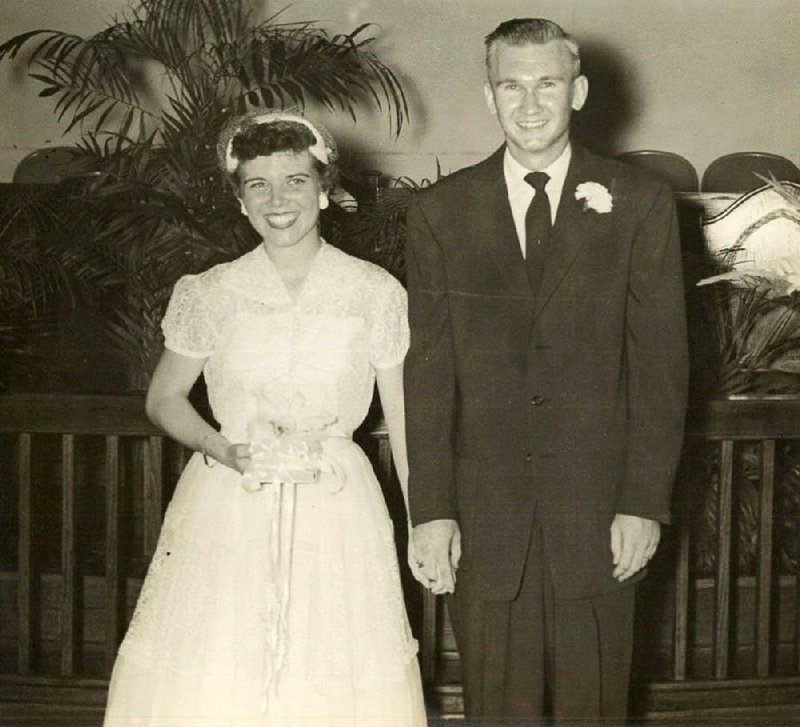 “It was the hottest day in the world, and that church had no air conditioning,” Sue Kelley says of the day she married Robert in Camden, Aug. 1, 1954.