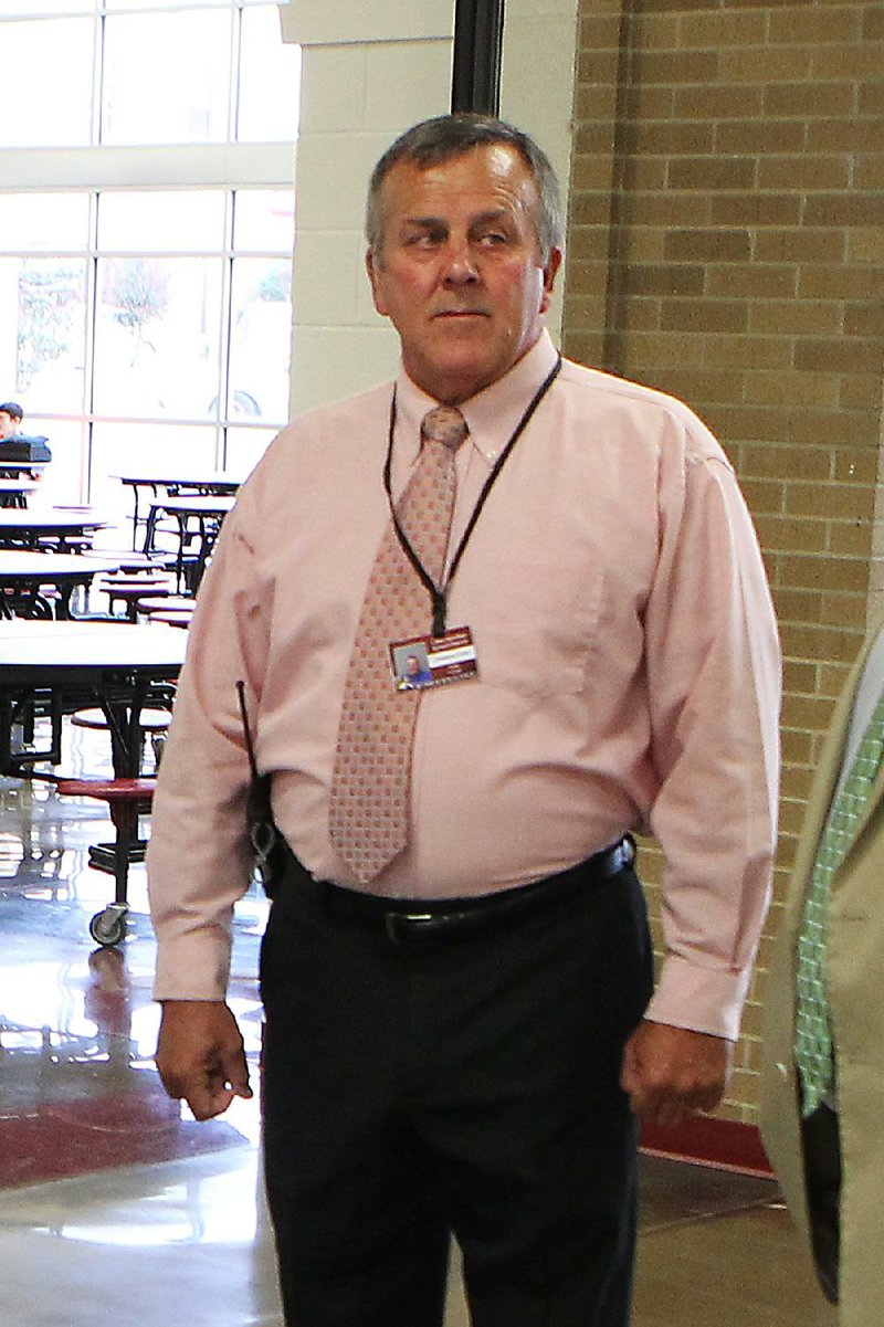 Lake Hamilton Middle School principal Lester Dewayne Curry, pictured here on a tour of the school's new gym in September of 2015.
