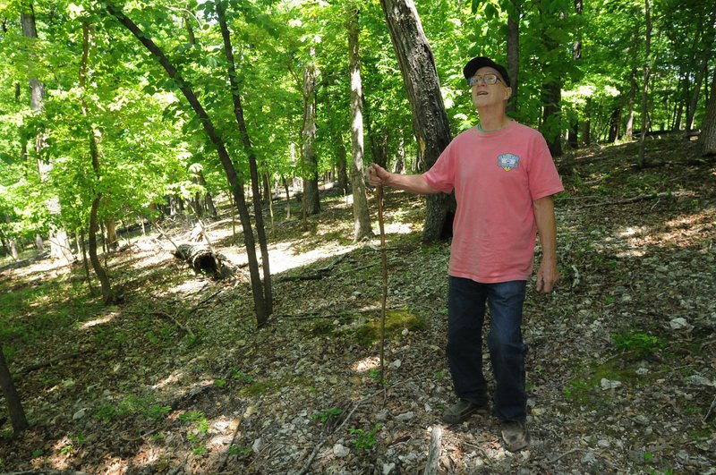 Bill Mills is on a healthy track of hiking after an injury left him inactive. “I wouldn’t be here today without it,” says Mills, who lives in the Beaver Shores community east of Rogers. Here he hikes at Hobbs State Park-Conservation Area.