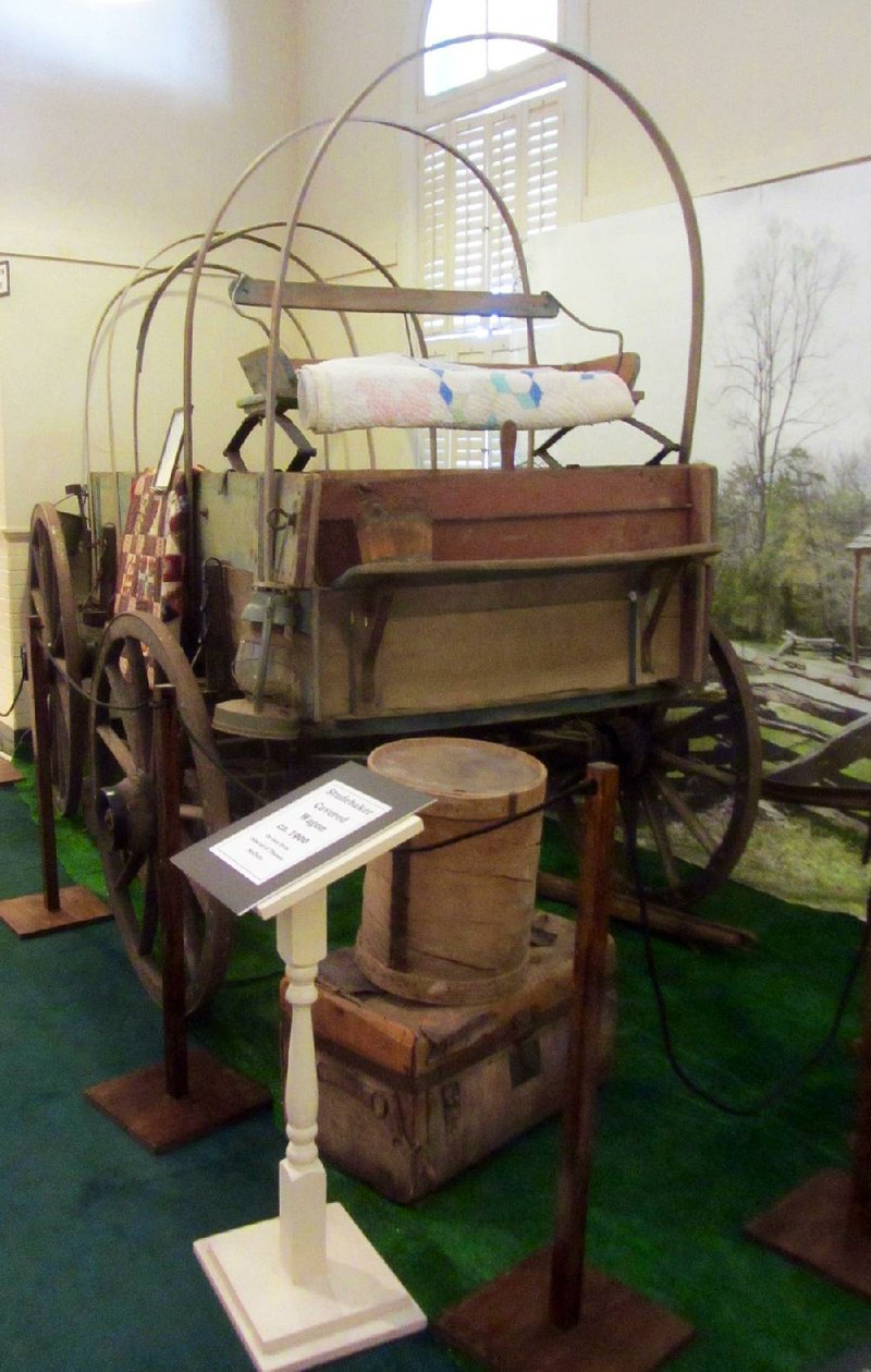A Studebaker covered wagon built around 1902 is on display at the Pine Bluff/Jefferson County Historical Museum. 