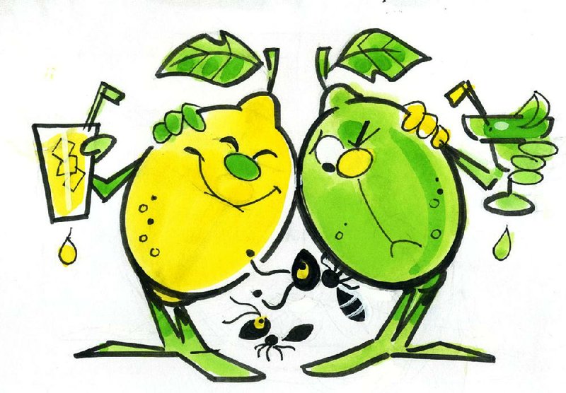 Arkansas Democrat-Gazette lemon/lime illustration. 