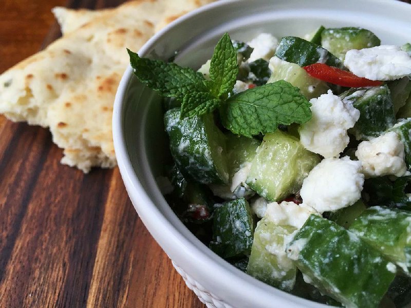 Cucumber-Feta Salad With Chile and Mint 