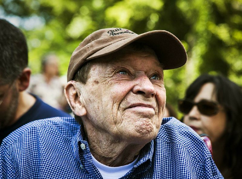 In this Aug. 13, 2014, file photo, Lincoln "Chips" Moman, a producer, guitarist, and songwriter, appears at the unveiling of the American Studios historical marker in Memphis, Tenn. /The Commercial Appeal via AP, File)