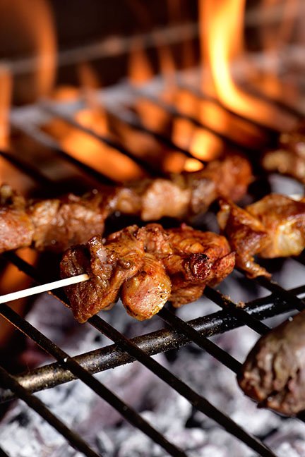 An easy starter for your grilled dinner, beef satays are quick to prep and cook.