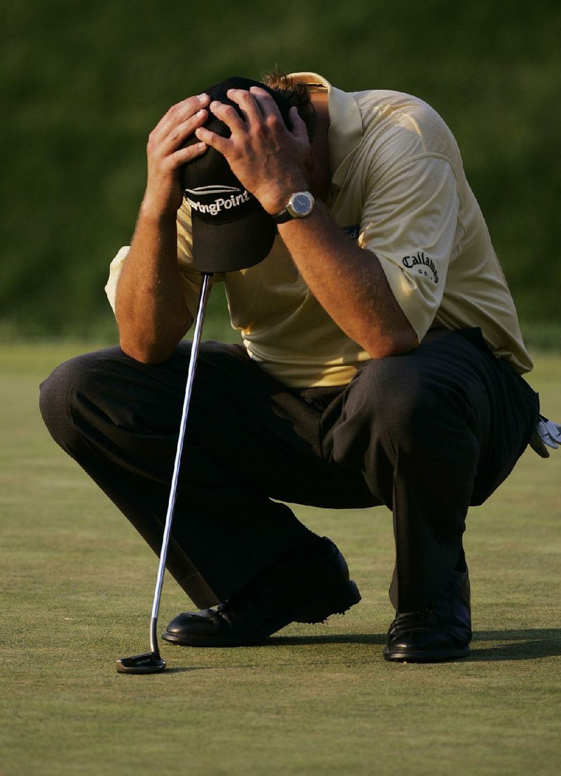 Phil Mickelson has a record six runner-up finishes at the U.S. Open, including in 2006 at Winged Foot (above) after a double bogey on the final hole.
